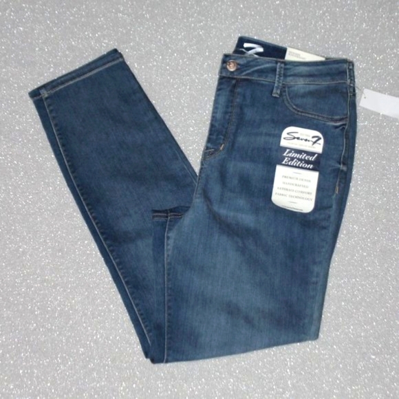 NWT Seven Limited Edition High Rise Slim Straight Leg Jeans - Picture 14 of 15